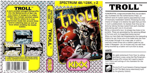 Troll box art for ZX Spectrum